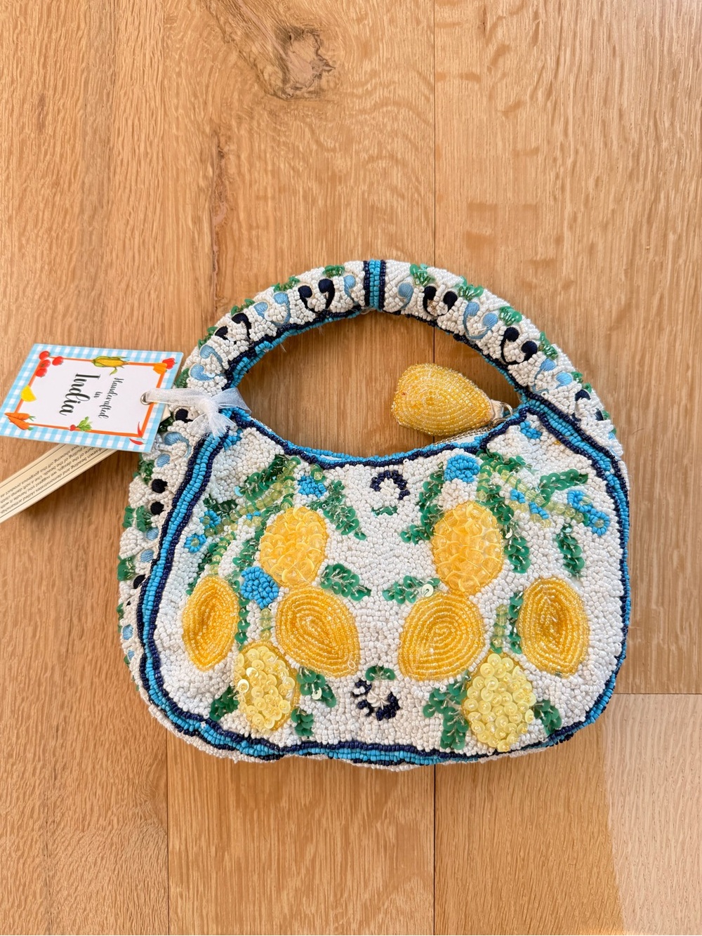🍋 NWT TikTok Viral Beaded Bag Lemon | Made In India